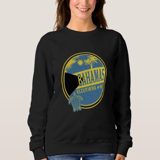 Sweatshirt Caribbean Bahamas Eleuthera Vintage Vacation Tropi (Devant)