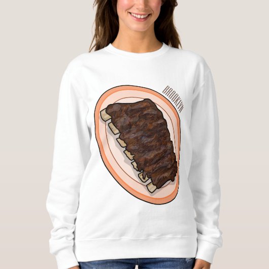 Sweatshirt Caricature à côtes courtes (Devant)