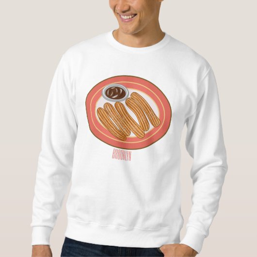 Sweatshirt Caricature de Churro (Devant)