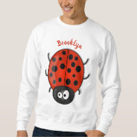 Caricature de coccinelle rouge joyeux