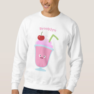 Sweatshirt Caricature de crème glacée de fraise mignonne