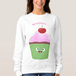 Sweatshirt Caricature de cupcake joyeux