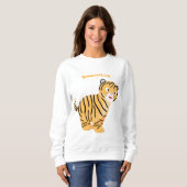 Sweatshirt Caricature de petit tigre joyeux (Devant entier)