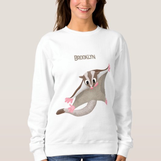 Sweatshirt Caricature de planeur de sucre joyeux (Devant)