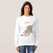 Sweatshirt Caricature de planeur de sucre joyeux (Devant entier)