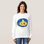 Sweatshirt Caricature de poisson sous-marin jaune mignon (Devant entier)