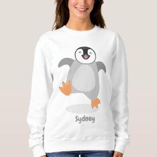 Sweatshirt Caricature de poussin de pingouin mignon et joyeus