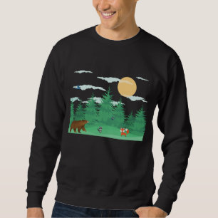 Sweatshirt Caricature d'oiseau de papillon du raton laveur de