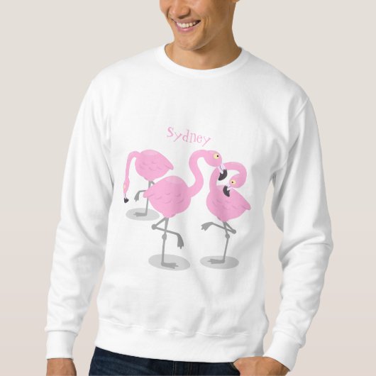Sweatshirt Caricature en trio flamand rose mou (Devant)