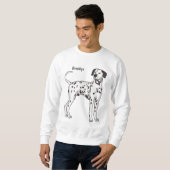 Sweatshirt Caricature pour chien dalmate (Devant entier)