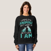 Sweatshirt Caring For Animals Who I Am  Veterinarian Rescue (Devant entier)