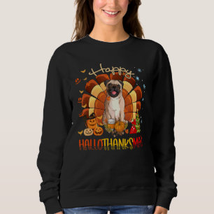 Sweatshirt Carlin Chien Hallothanksmas Halloween Thanksgivin