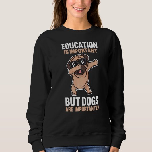 Sweatshirt Carlin Dabbing de chien (Devant)