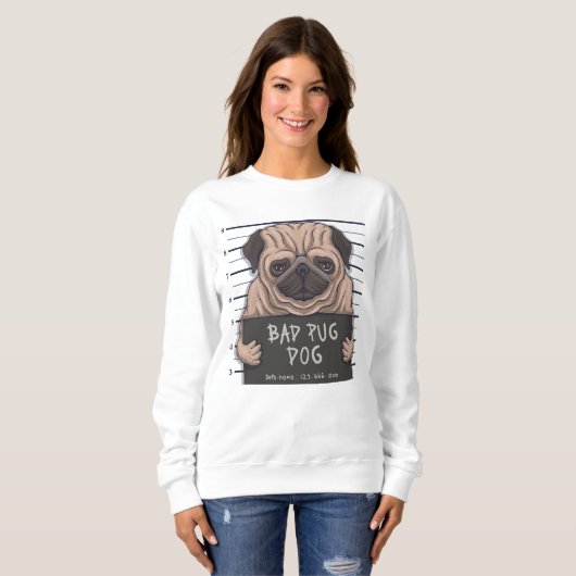 Sweatshirt Carlin de derpy mauvais (Devant entier)