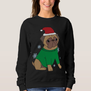 Sweatshirt Carlin de Noël Jumper Festive Illustrated Carlin C