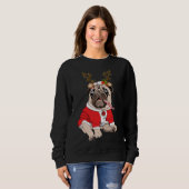 Sweatshirt Carlin Deer Amateurs de Carlin Reindeer Noël Funny (Devant entier)