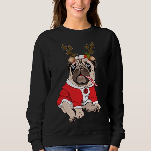 Sweatshirt Carlin Deer Amateurs de Carlin Reindeer Noël Funny (Devant)
