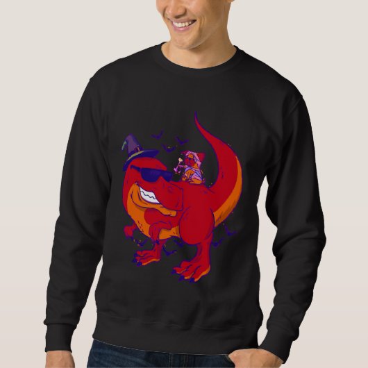 Sweatshirt Carlin d'Halloween et t-shirt dinosaure design Fun (Devant)