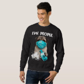 Sweatshirt Carlin Ew Personnes Chien Portant Un Masque Visage (Devant entier)