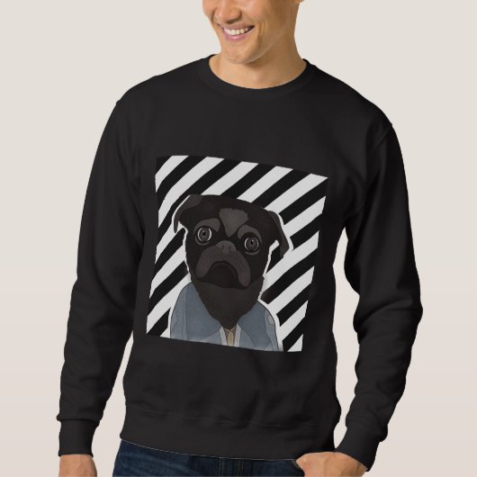 Sweatshirt Carlin Face Drôle Amusant Chien Lover Classic T-Sh (Devant)