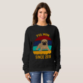 Sweatshirt Carlin Maman depuis 2016 - Drôle Chiens Citations  (Devant entier)