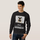 Sweatshirt Carlin Mugshot - Drôle cadeau Carlin pour Amoureux (Devant entier)