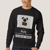 Sweatshirt Carlin Mugshot - Drôle cadeau Carlin pour Amoureux (Devant)