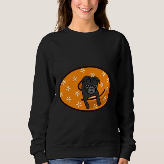 Sweatshirt Carlin noir en Orange Tube intérieur classique T-s (Devant)