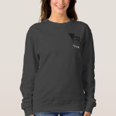 Sweatshirt Carlin Noir Mops Chien race Design Avec Texte Pers (Devant)