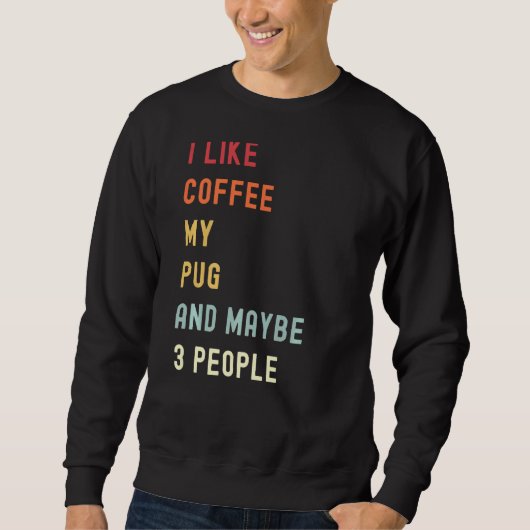 Sweatshirt Carlin Retro Chien Et Café (Devant)