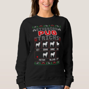 Sweatshirt Carlin têtu Chien Chien Drôle Mauvais Joyeux Noël