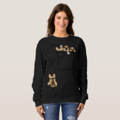 Sweatshirt Carlins de poche mignons T-shirt classique 722 (Devant entier)