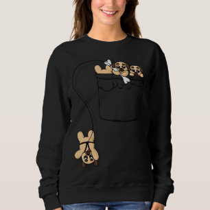 Sweatshirt Carlins de poche mignons T-shirt classique 722