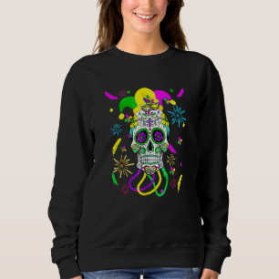 Sweatshirt Carnaval de crâne sucre Masque Jester Casquette Ma