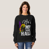 Sweatshirt Carnival Party He s My Sober Half Mardi Gras Coupl (Devant entier)