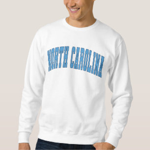 Sweatshirt Caroline du Nord NC Vintage Varsity College Style