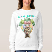 Sweatshirt Carottes de Pâques patchwork (Devant)
