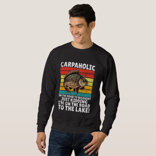 Sweatshirt Carpaholic Carp Fishing (Devant entier)