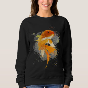Sweatshirt Carpe aquarelle Koi Japon Poisson rouge