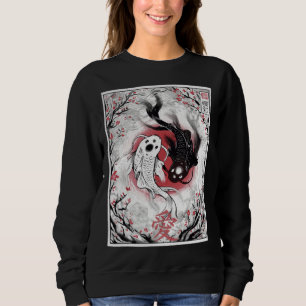 Sweatshirt Carpeaux de Koi Yin Yang Zen Yoga Méditation Vinta