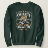 Sweatshirt Carpenter s Drôle Cabinemaker Hommes Woodworker (Design devant)