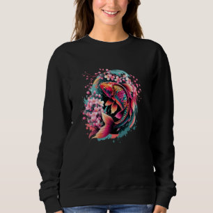 Sweatshirt Carpes Koï Japonaises & Fleur de Cerisier Poisson
