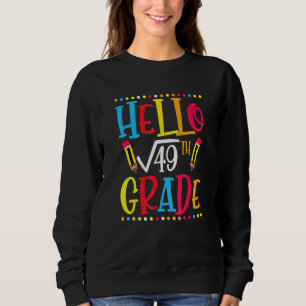 Sweatshirt carré de 7e année Racine de 49 Math Enseignant S