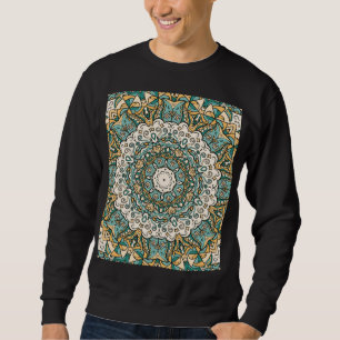 Sweatshirt Carrelage Mehndi coloré Tracery sans couture