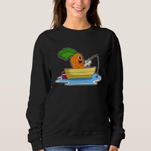 Sweatshirt Carrot Fisher Fishing rod Fishing (Devant)