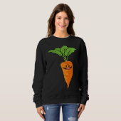 Sweatshirt Carrot kids garden  vegan vegetarian (Devant entier)