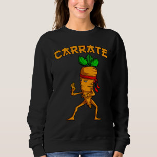 Sweatshirt Carrot Pun Karate Training Martial Art
