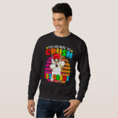 Sweatshirt Cartable de rentrée des classes lama dabbing CE1 G (Devant entier)