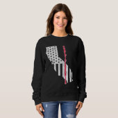 Sweatshirt Carte California American Flag Pride Patriotic 4th (Devant entier)