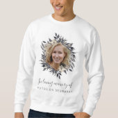 Sweatshirt Carte commémorative personnalisée Elégant Mémorial (Devant)